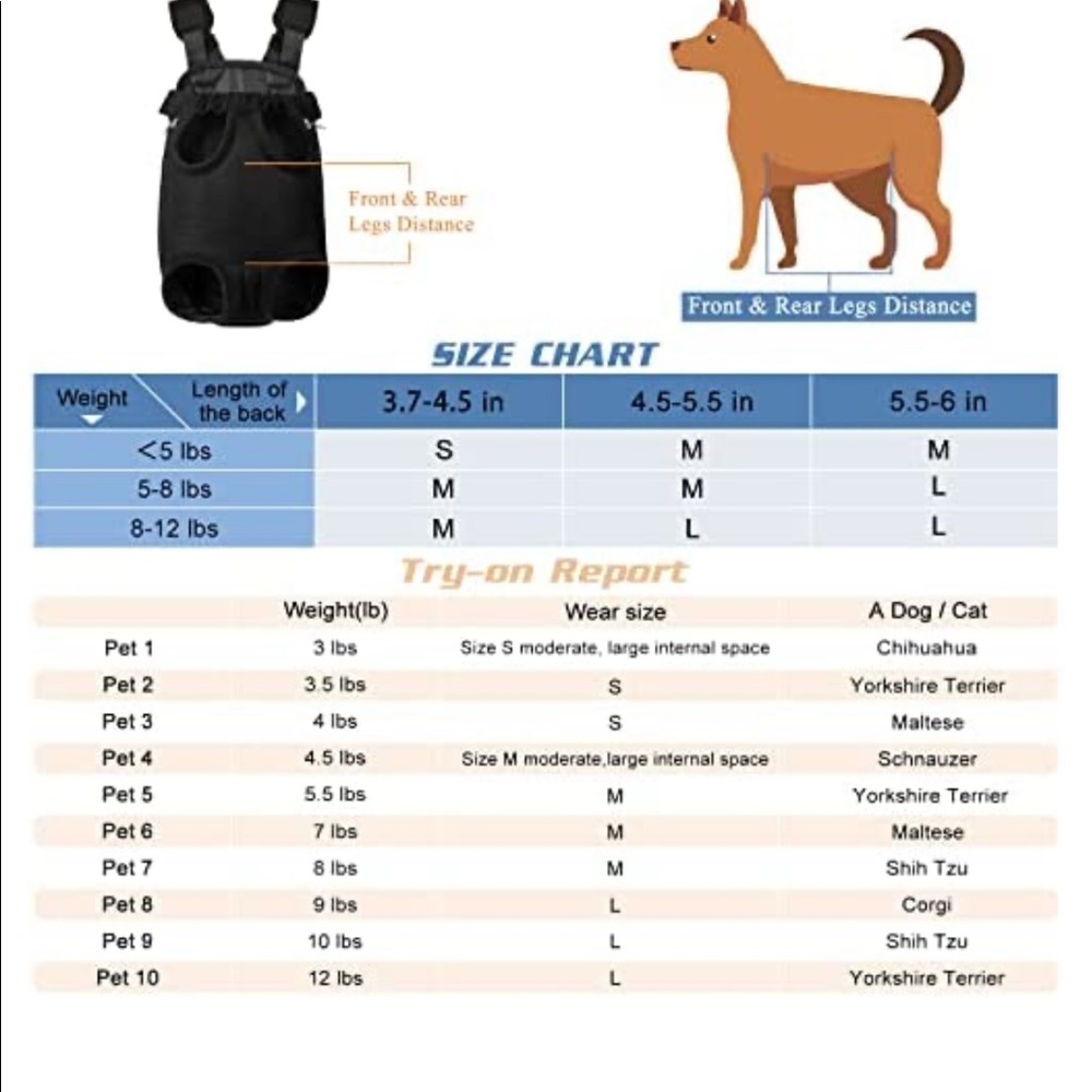 Dog front backpack by YUDODO - Picture 2 of 5
